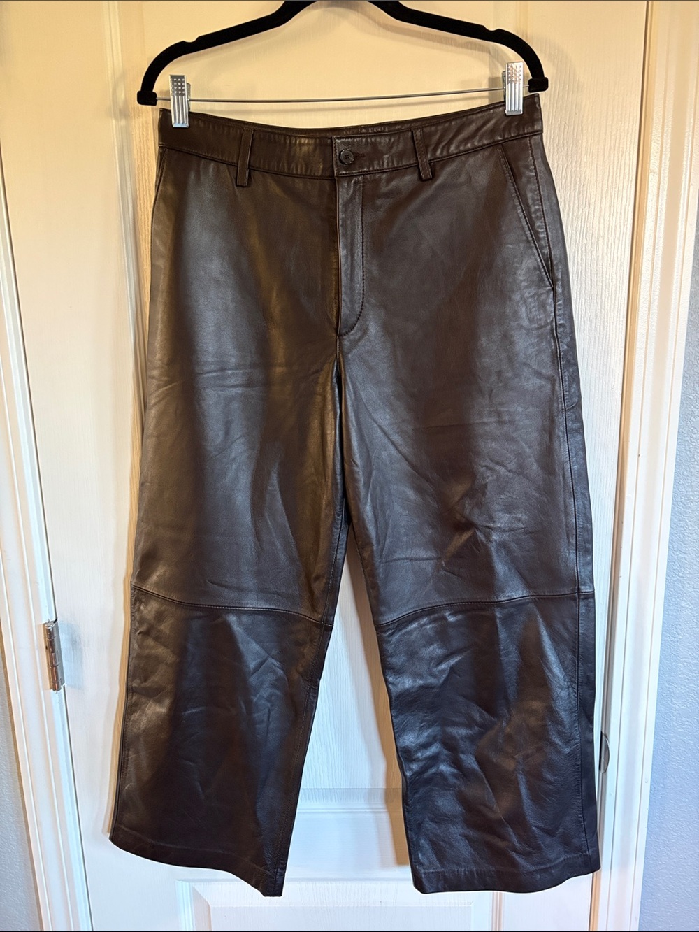 Jigsaw Dale Napa Leather Trouser
Pants in dark brown
